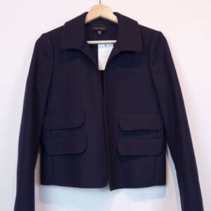 8 Judith & Charles Crop Wool Unlined Blazer